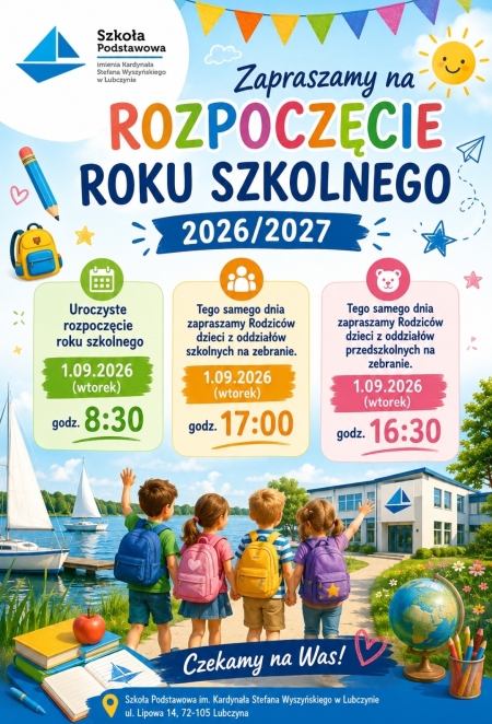 Rozpoczęcie roku szkolnego 2026/2027.